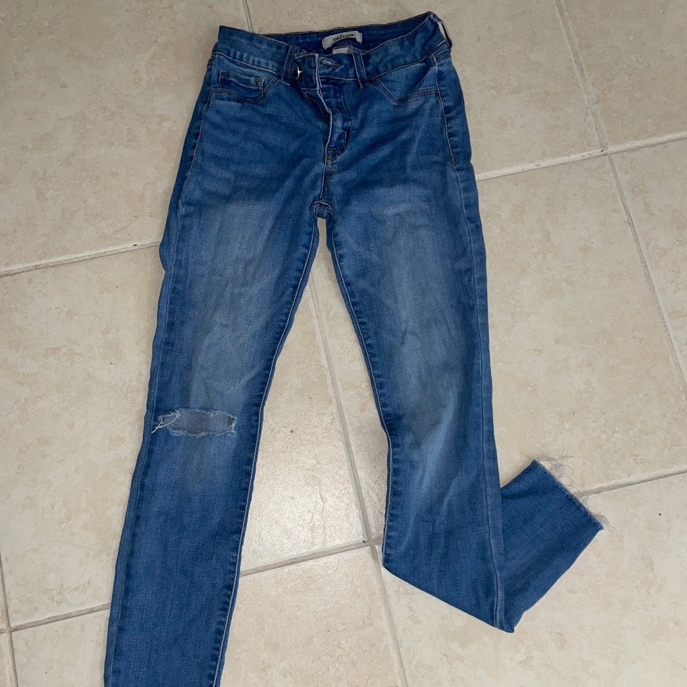 Charlotte Russe One Rip Skinny Jeans